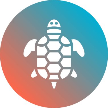 Deniz kaplumbağası simgesi, vektör illüstrasyonu