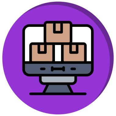 Yazıcı. Web simgesi basit illüstrasyon