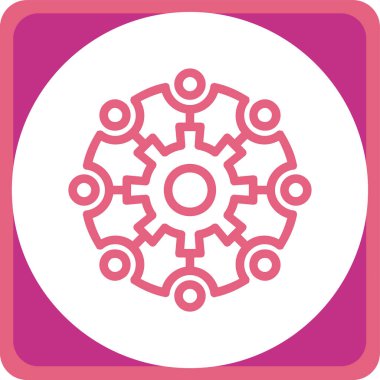 Dişliler. Web simgesi basit illüstrasyon