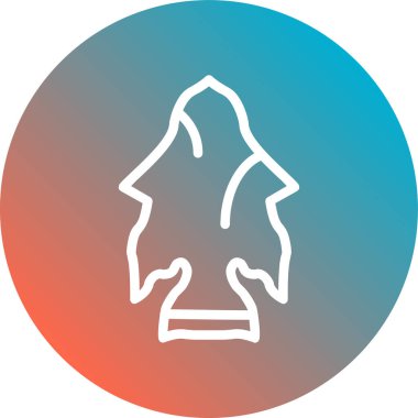 güzel çadır çizgisi vektör simgesi