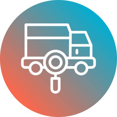 Kamyon simgesinin vektör illüstrasyonu