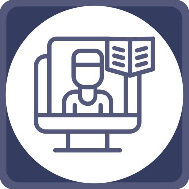 Bilgisayar simgesinin vektör illüstrasyonu