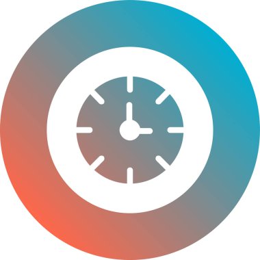 Saat Simgesi Soyut Arkaplanda İzole Edildi