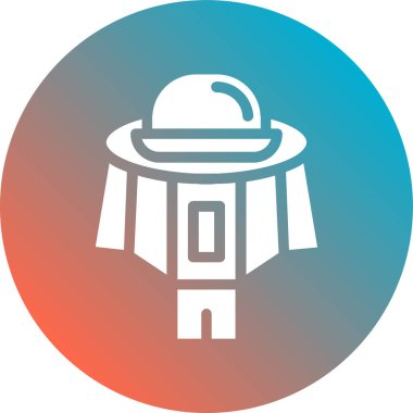 Bir şapka simgesinin vektör illüstrasyonu