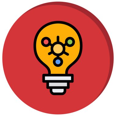 ampul yaratıcı fikir simgesi - taslak biçimi