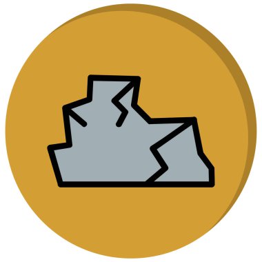 Kalkanlı bir kaya simgesinin vektör çizimi