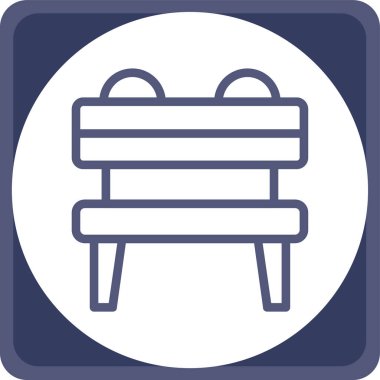 Masa. Web simgesi basit illüstrasyon