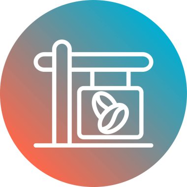 Gıda simgesi çizgisinin vektör illüstrasyonu.