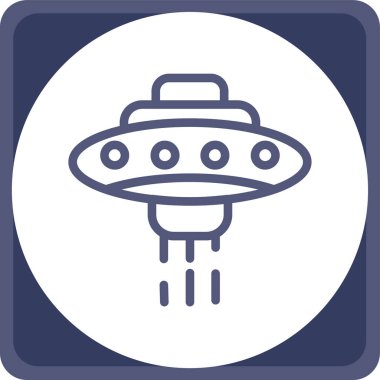 ufo. Web simgesi vektör illüstrasyonu