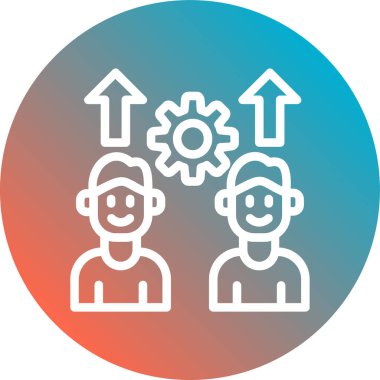 Takım çalışması simgesi vektör illüstrasyonu