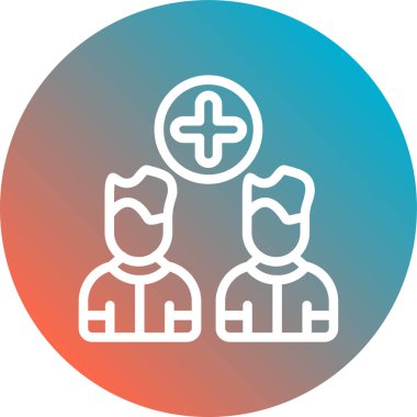 El ikonu olan bir grup insan. vektör illüstrasyonu