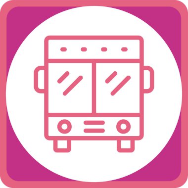 Otobüs. Web simgesi basit illüstrasyon