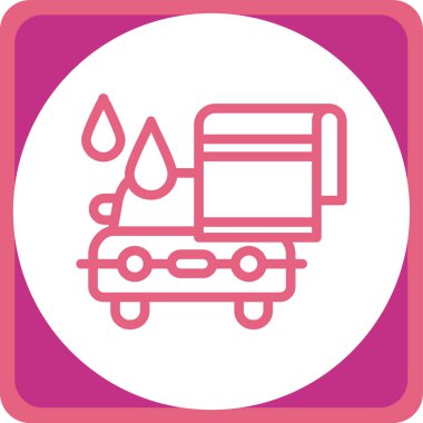 Petrol kamyonu. Web simgesi basit illüstrasyon