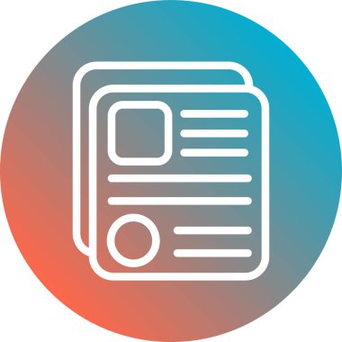 Belge simgesinin vektör illüstrasyonu