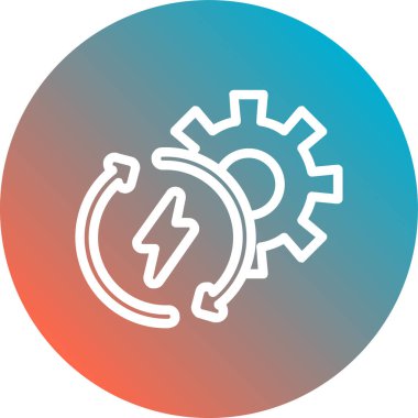 Bir dişlinin modern simgesinin vektör çizimi