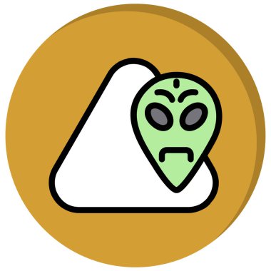 Uzaylı yüzü. Web simgesi