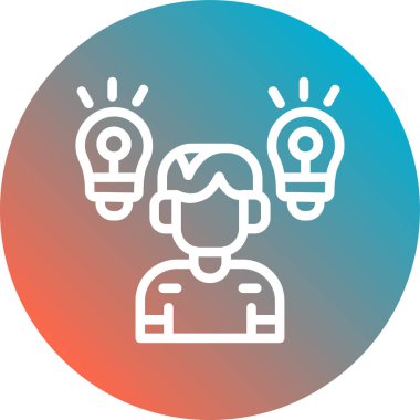 Fikir simgesi vektör illüstrasyonu