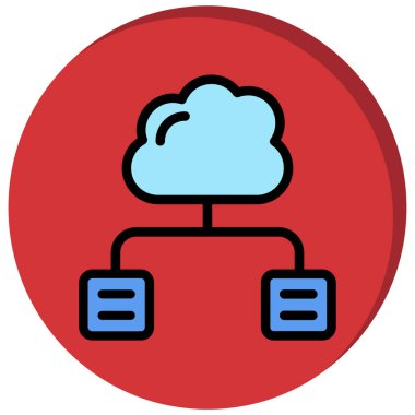 bulut hesaplama vektörü simgesi