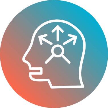 beyin ikonu vektör illüstrasyonu