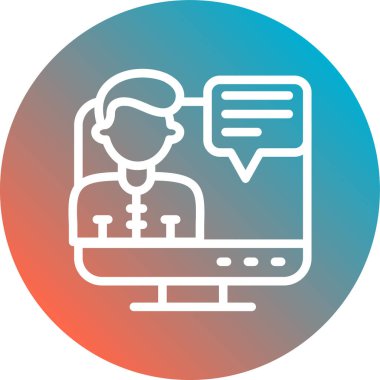 Vektör sohbet simgesi illüstrasyonu