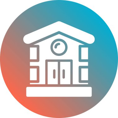 Üniversite binası simgesinin vektör illüstrasyonu