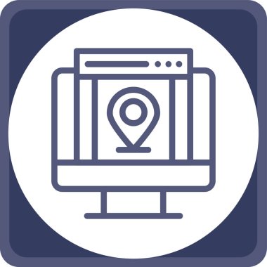 vektör konumu web simgesi