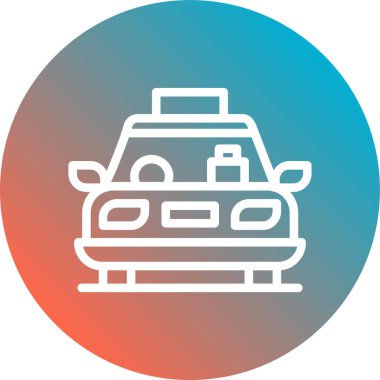 Araba simgesinin vektör illüstrasyonu