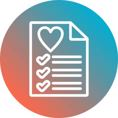 Aşk Mektubu Vektör İllüstrasyon Simgesi