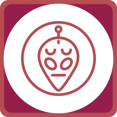 uzaylı miğferi yuvarlanmış vektör simgesi