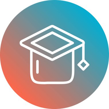 mezuniyet başlığı simgesi modayla izole edilmiş arkaplan