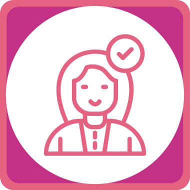 Bir kadın simgesinin vektör illüstrasyonu