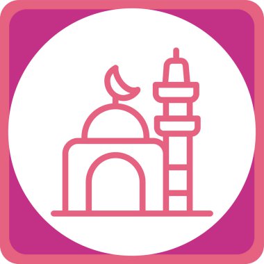 Cami simgesi vektör illüstrasyonu