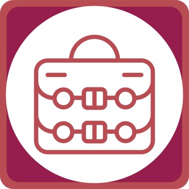 Çanta simgesinin vektör illüstrasyonu