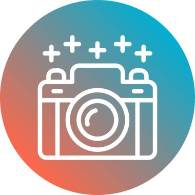 fotoğraf makinesi ikon vektör illüstrasyonu