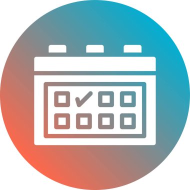 Takvim simgesinin vektör illüstrasyonu