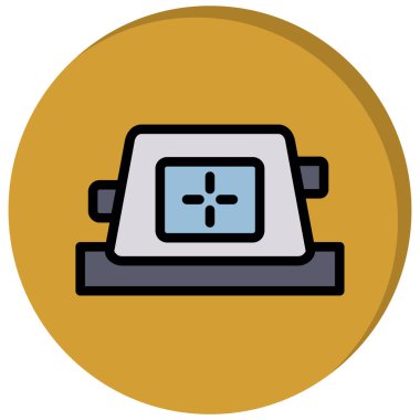 Bilgisayar donanım simgesi. Web için basit bilgisayar donanım vektör simgeleri çizimi