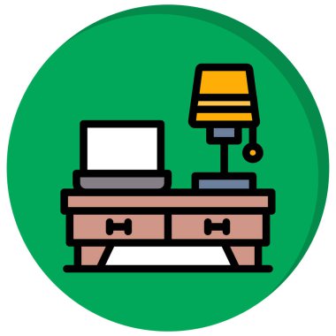 Mobilya simgesinin vektör illüstrasyonu