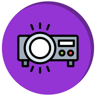 - Kamera. Web simgesi vektör illüstrasyonu