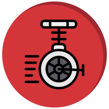 Kırmızı ve siyah simgenin vektör illüstrasyonu