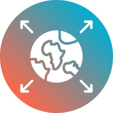dünya simgesi vektör illüstrasyonu