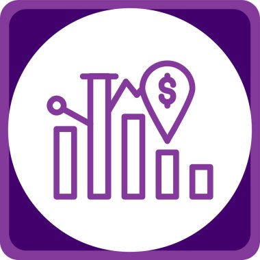 İş ve finans simgesinin vektör illüstrasyonu