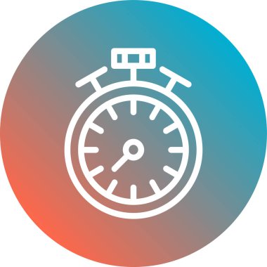 Alarm saat simgesi vektör illüstrasyonu