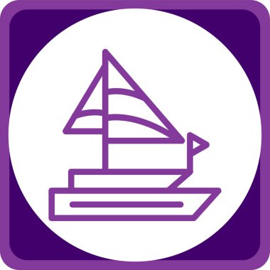 Tekne ağı simgesi. vektör