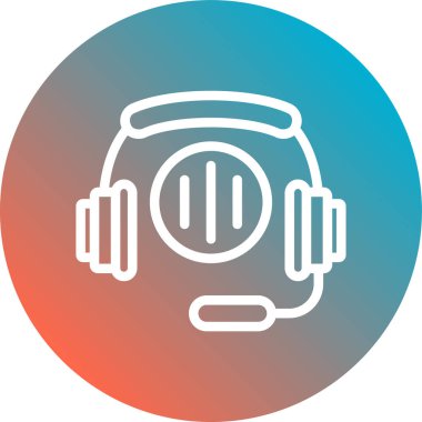 kulaklık simgesi vektör illüstrasyonu