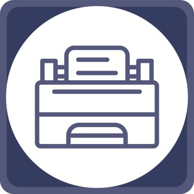 Yazıcı. Web simgesi basit illüstrasyon