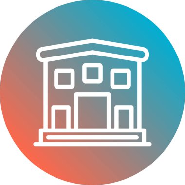 Modern binanın vektör illüstrasyonu