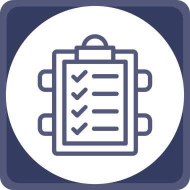 Kontrol listesi. Web simgesi basit illüstrasyon