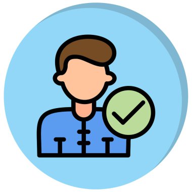 Çalışan. Web simgesi basit illüstrasyon