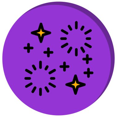 Havai fişekler. Web simgesi basit illüstrasyon