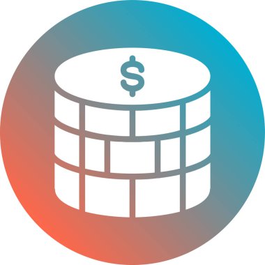 veritabanı. Web simgesi vektör illüstrasyonu